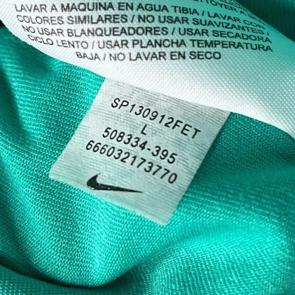 Nike Golf Polo Green Shirt Dri-Fit Performance Mens Size Large